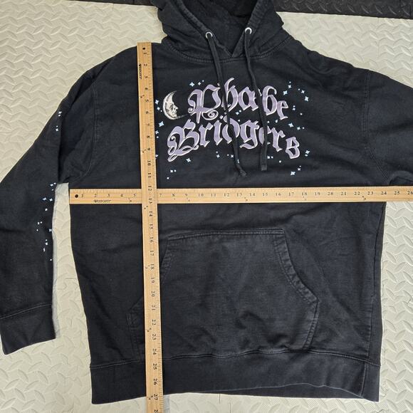 Poebe Bridgers Hoodie Sweatshirt Size X-Large Dragon Castle Moon Stars Black - Picture 8 of 10